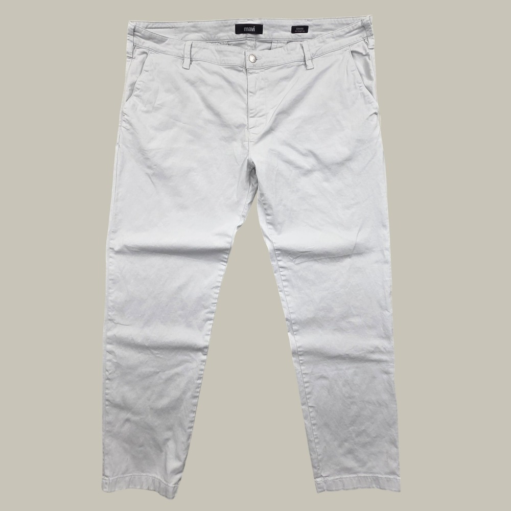 Mavi Edward Slim Straight‎ Leg Pants Mens 44x32 Light Gray Cotton Stretch M00553